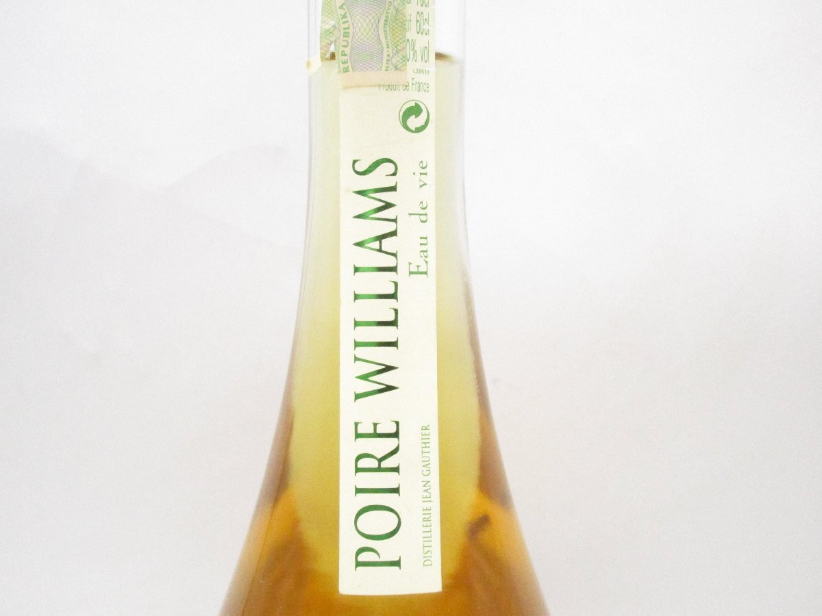 同梱不可 1円～POIRE WILLIAMS JEAN GAUTHIER Eau de vie ポワール ウィリアムス オードヴィー ジャン ゴーティエ 洋梨ブランデー X317790
