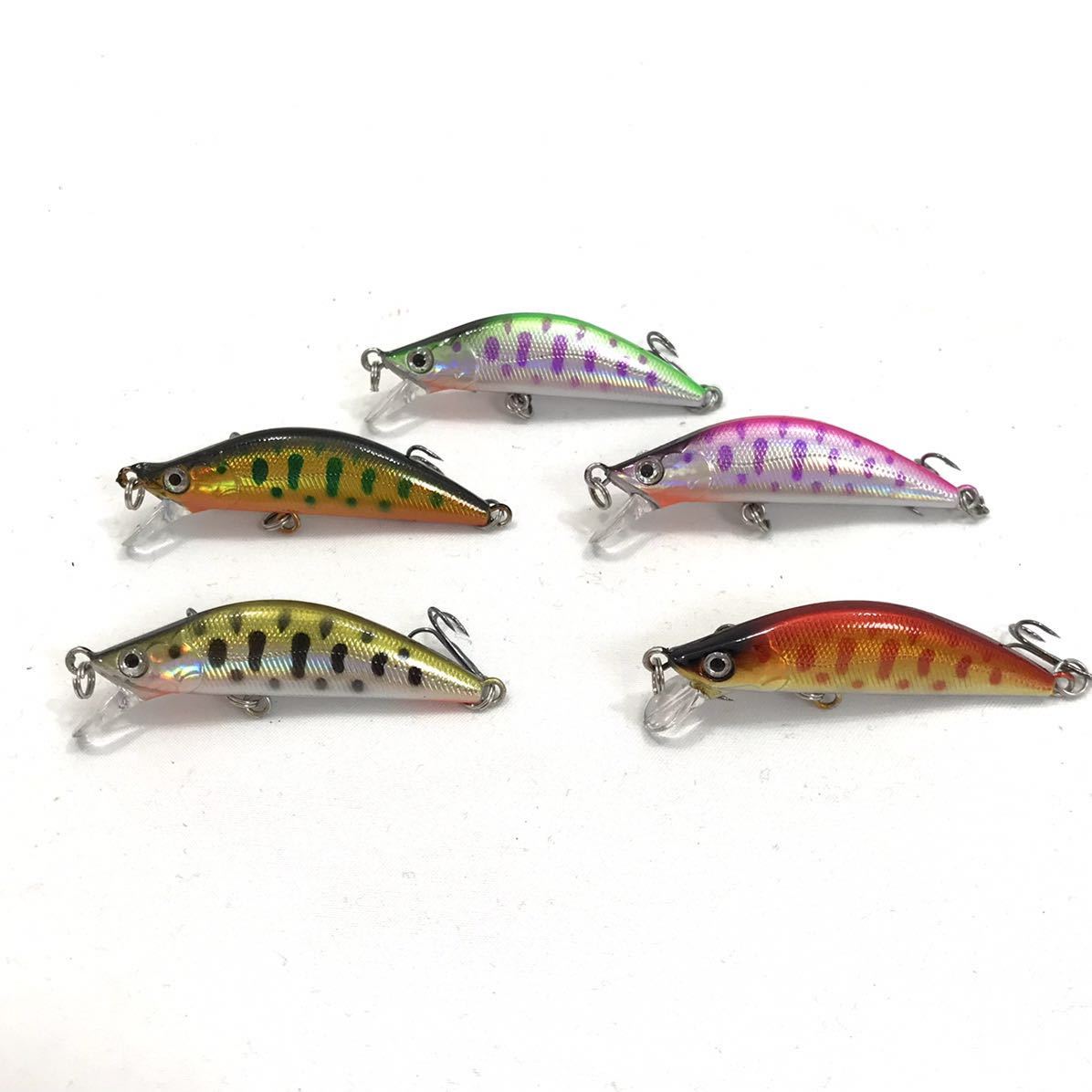 トラウトミノー sinking ALLヤマメカラー 5個セット 7cm/5g 渓流 シンキングミノー ◆送料無料◆_画像2