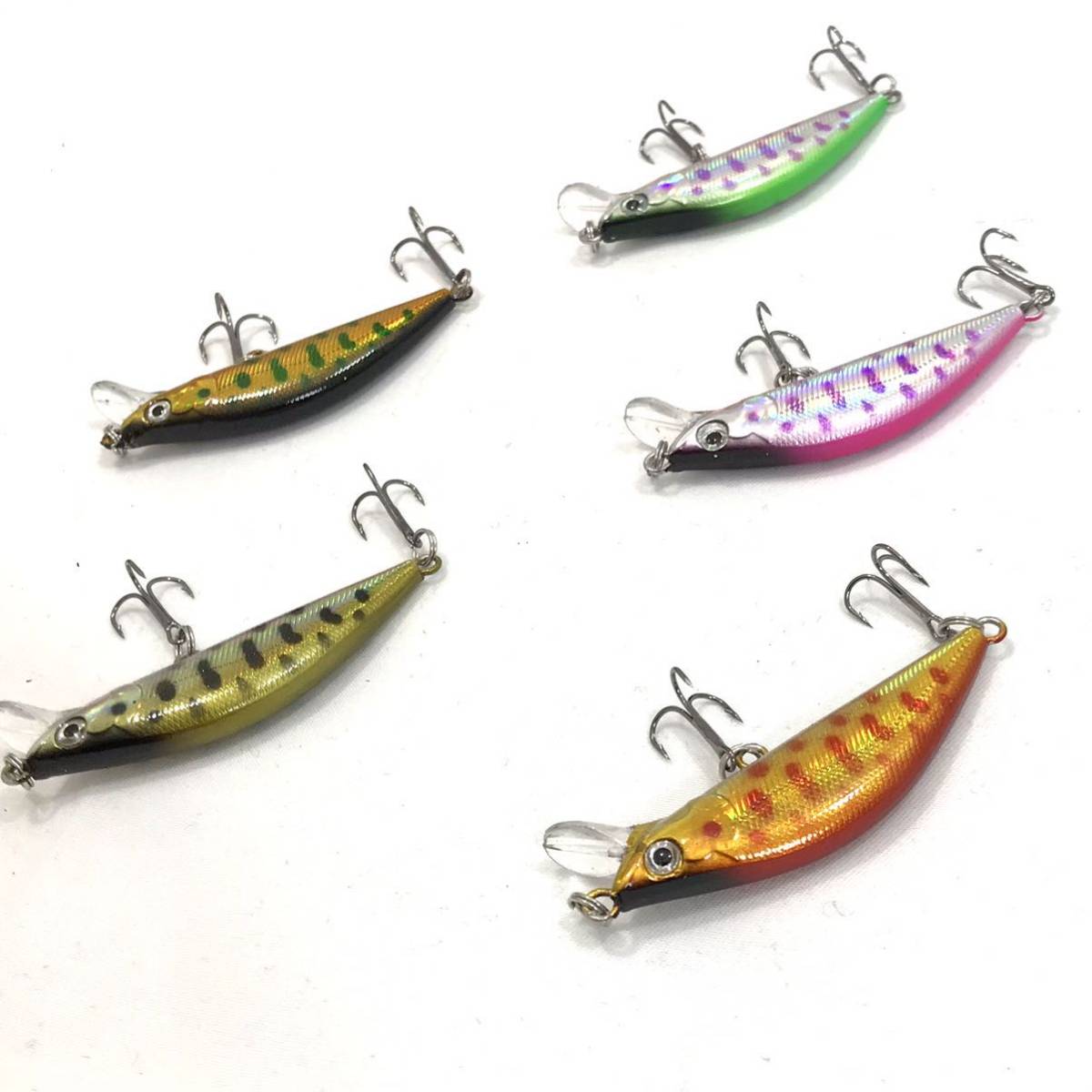 トラウトミノー sinking ALLヤマメカラー 5個セット 7cm/5g 渓流 シンキングミノー ◆送料無料◆_画像4