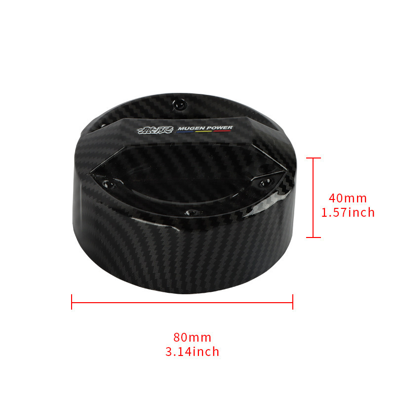 ホンダ【無限 MUGEN】 フューエル キャップ ガソリン キャップ カバー (本体：カーボン柄　ロゴ文字：白)　①_画像3