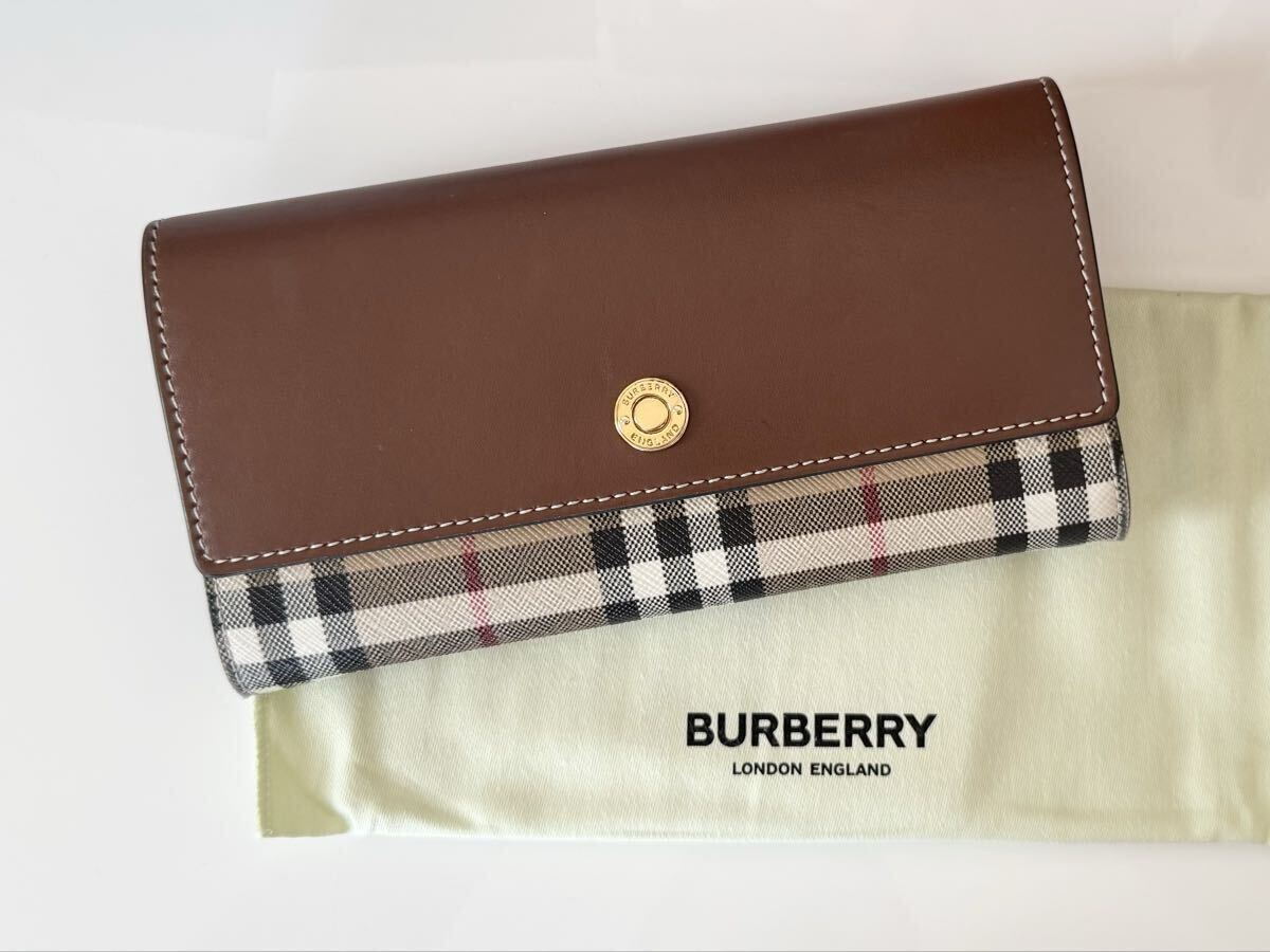 【Burberry】バーバリー長財布(美品?正規(guī)品)ヴィンテージチェック/プレゼントにも【付屬品あり】