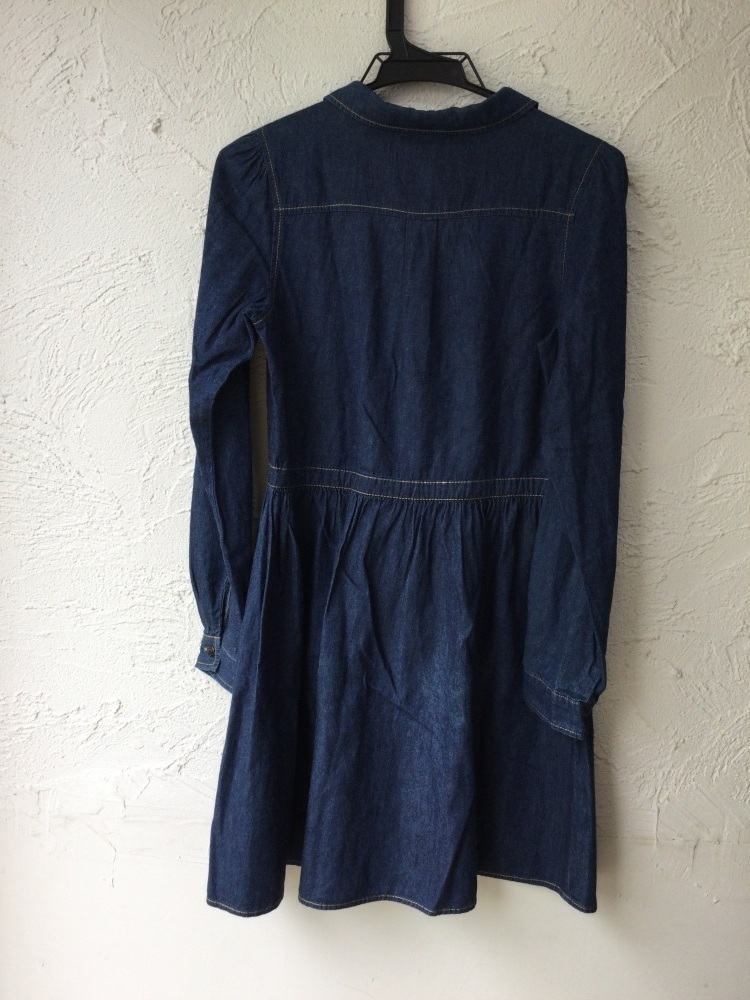 ナチュラルクチュール 紺ミニワンピース サイズ表記なし_画像4