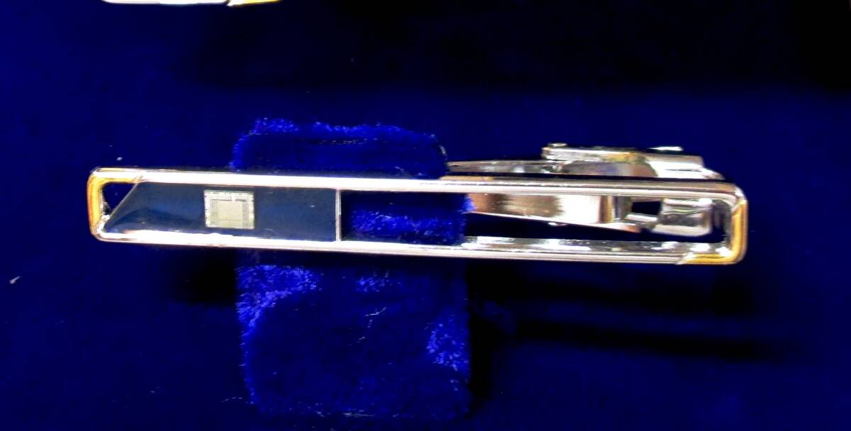 天然石 アメジスト NEC カフス＆タイピンセット 二点まとめて_画像4