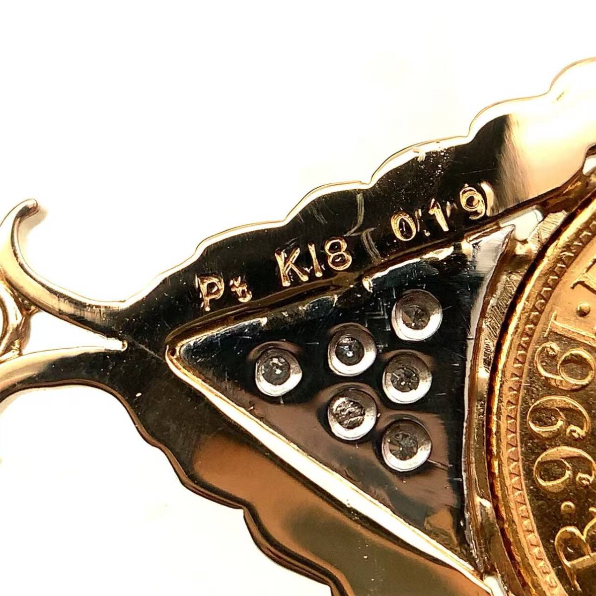 23465 ペルー インディアン座像 金貨 1966年 13g 22金 K18/22 イエローゴールド プラチナ ダイヤモンド