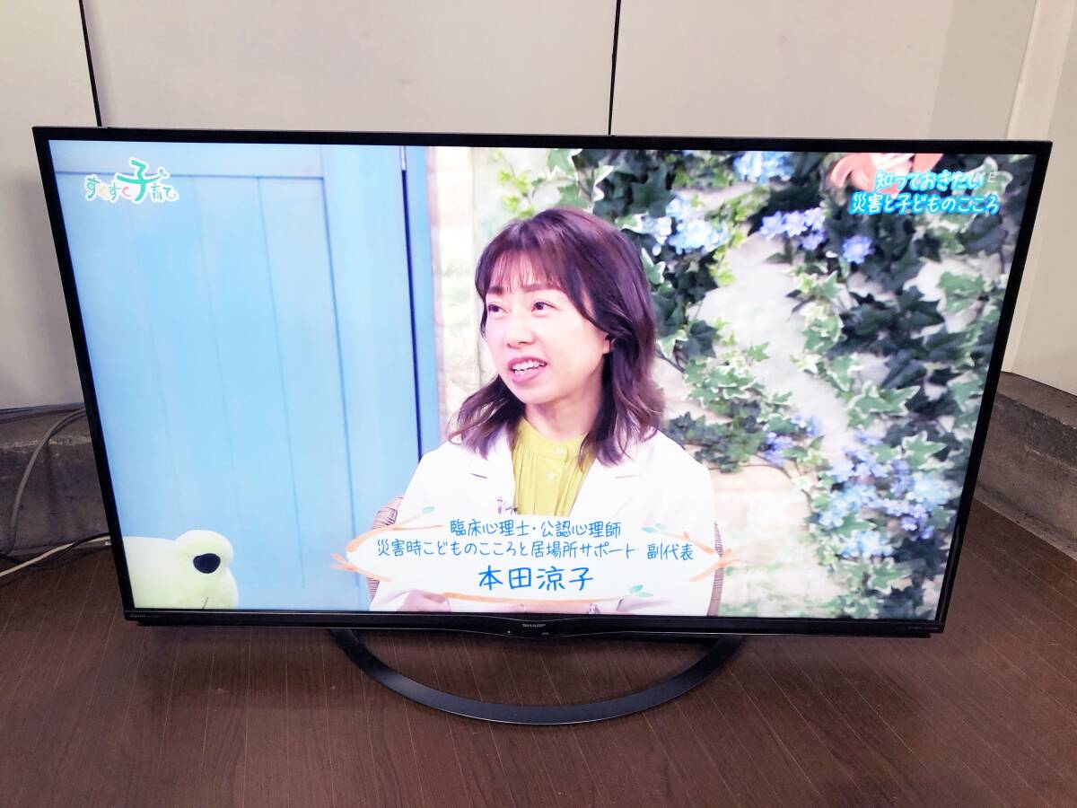 地域限定送料無料★極上超美品 中古★シャープ AQUOS 50V型 低反射パネル搭載!!４K 液晶テレビ【4T-C50AJ1】FJS3