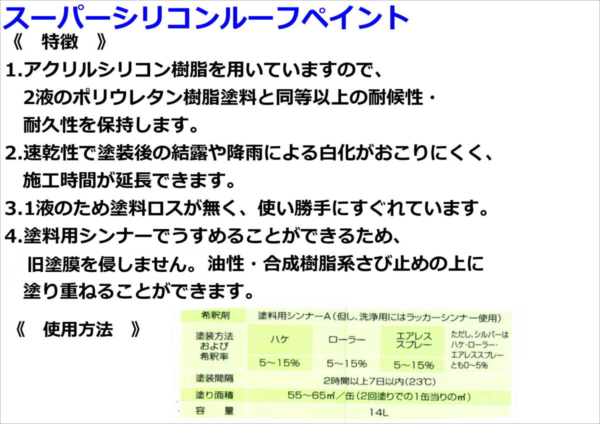 （在庫あり）関西ペイント　スーパーシリコン　新ブラウン　14リットル　屋根　補修　塗料　送料無料_画像5