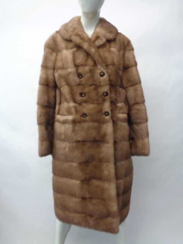 在庫処分送料無料 ラクーン&ブルー・フォックス毛皮ファー・コート　アメリカンサイズ6 毛皮、ファー