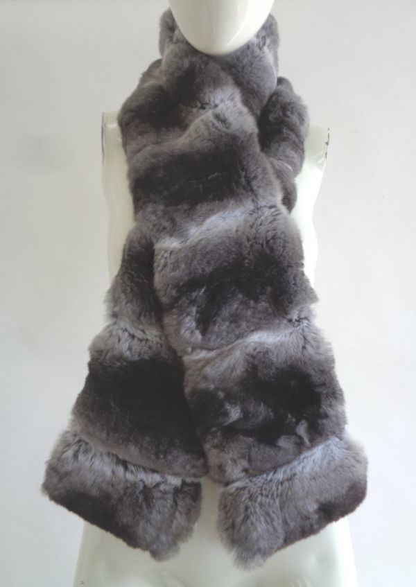  custom-made chinchilla fur fur * muffler 