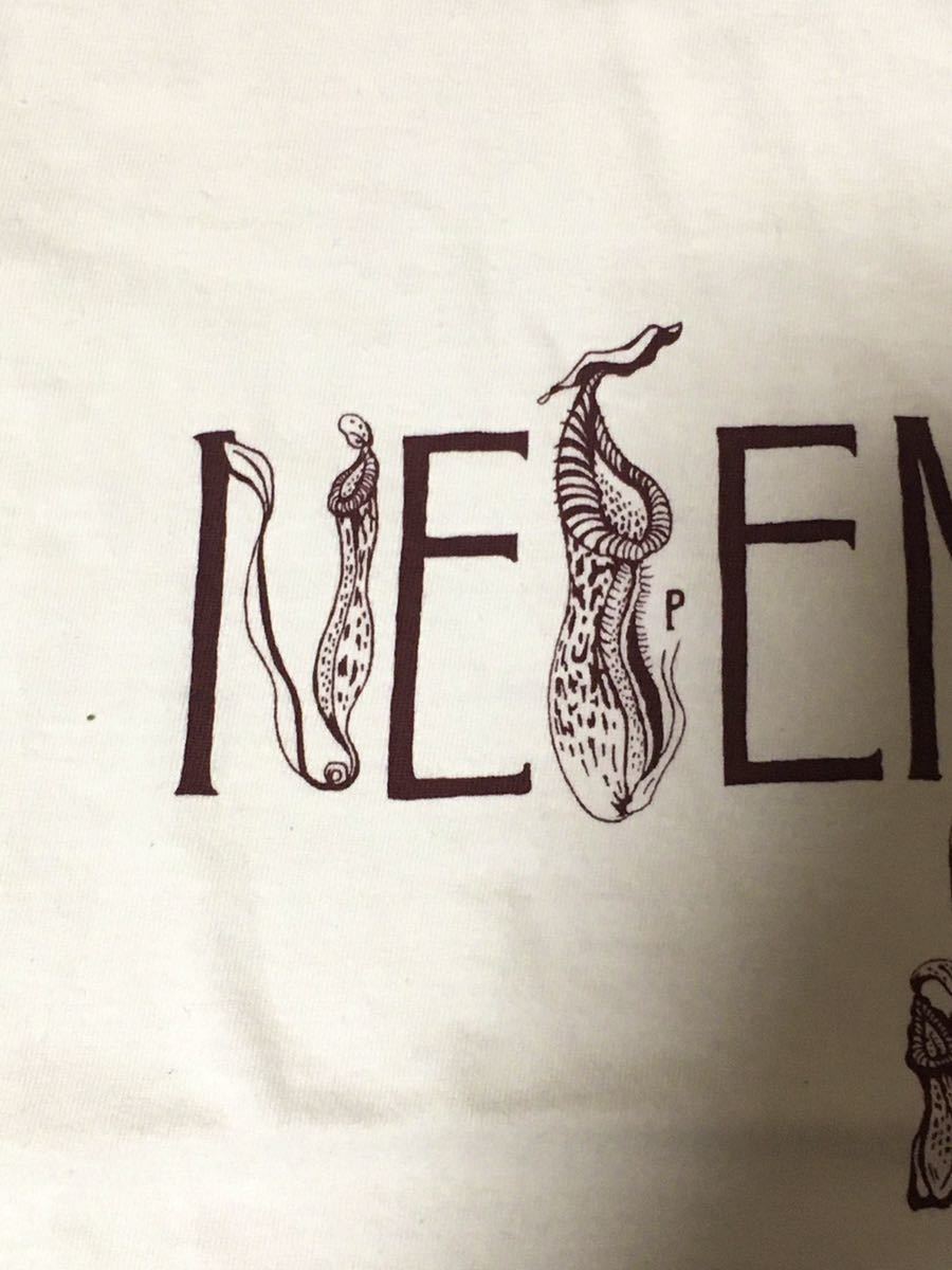 NEPENSUKE ポケット付きTシャツ　Sサイズ aroundaglobe ネペンテス ウツボカズラ　食虫植物　　　靭蔓　nepenthes ナチュラル_画像1