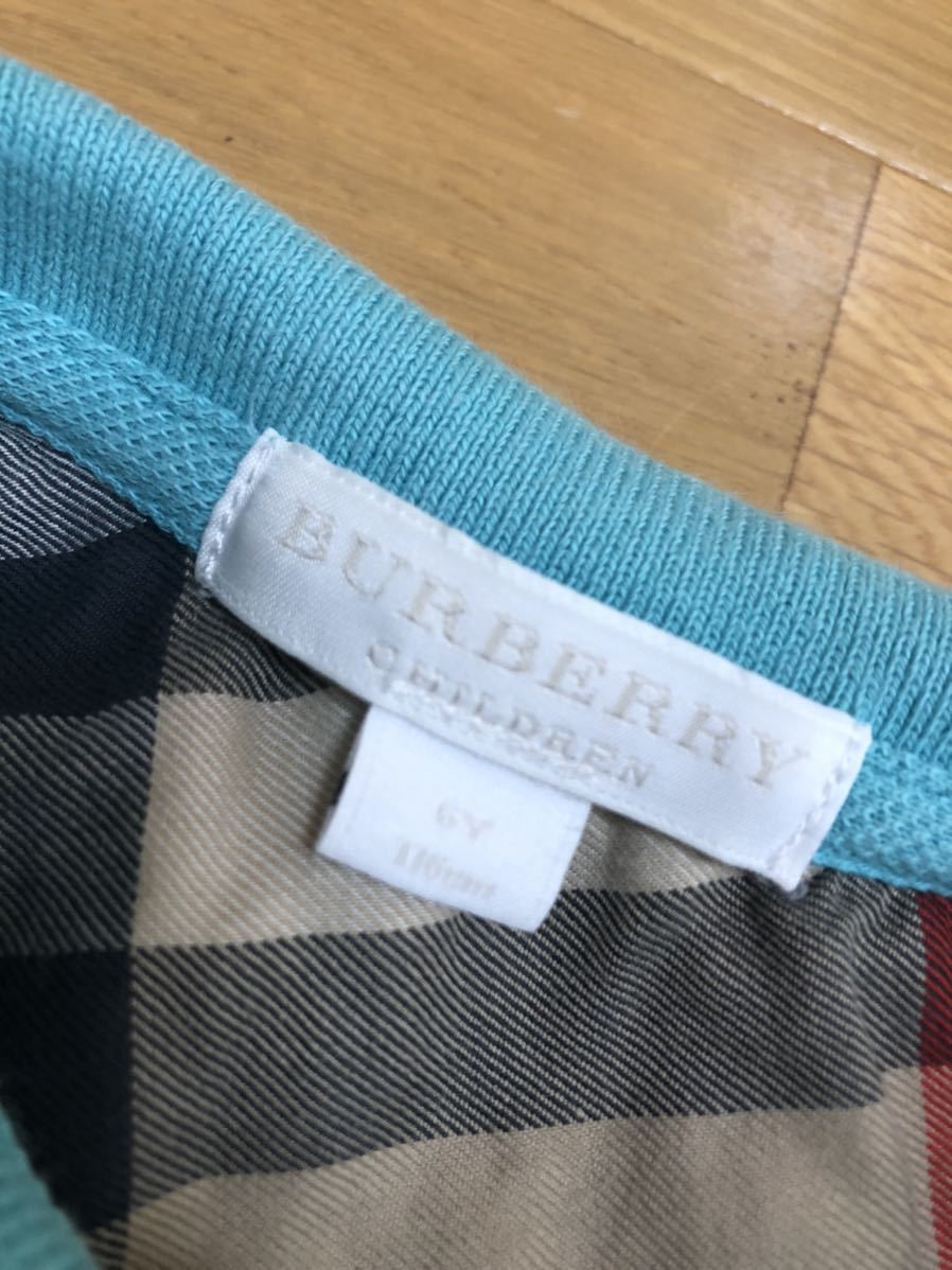 バーバリー 半袖シャツ　サイズ6 116センチ　110 120 トップス　キッズ　ジュニア　男の子　ポロシャツ　Burberry