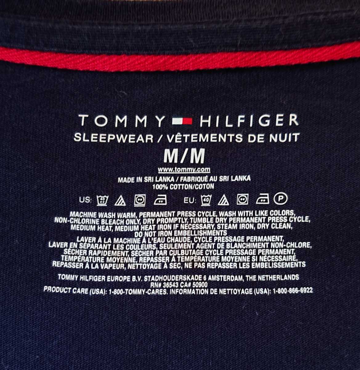 『トミーヒルフィガー』 Tシャツ メンズ Mサイズ ネイビー 半袖_画像3