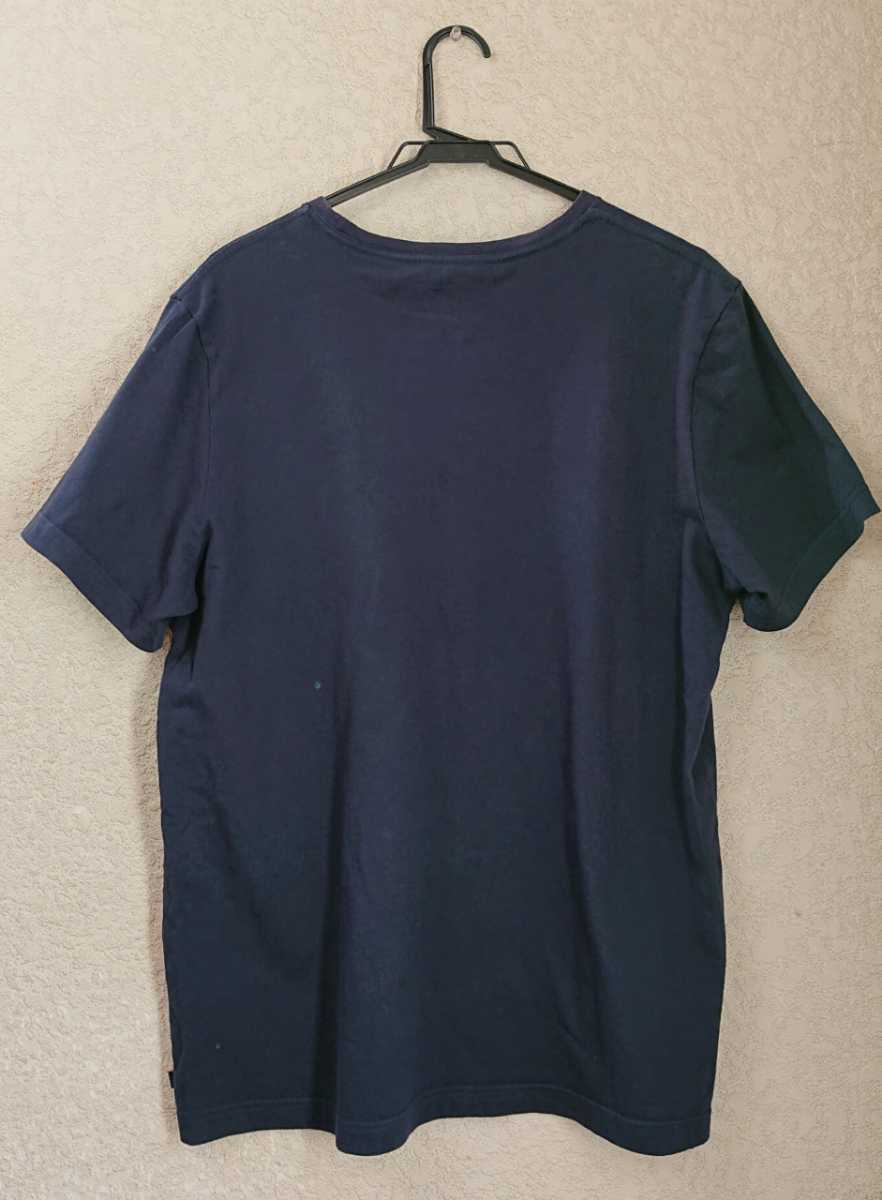 『トミーヒルフィガー』 Tシャツ メンズ Mサイズ ネイビー 半袖_画像2