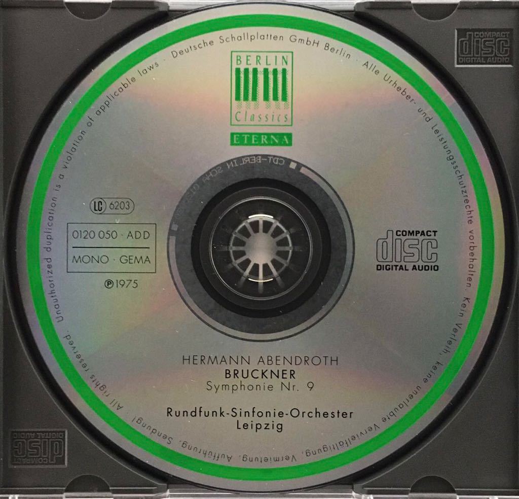 CD/ ブルックナー：交響曲第9番 / アーベントロート&ライプツィヒ放送響 / 1951年_画像3