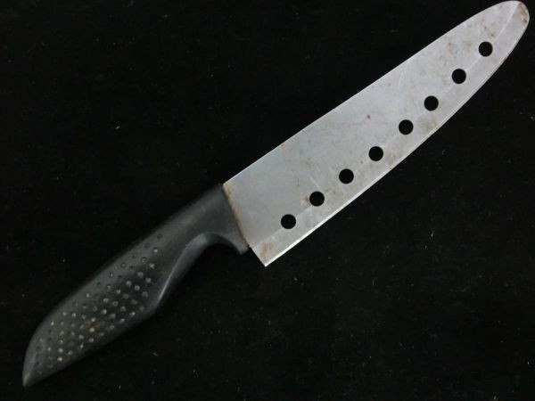 洋包丁 三徳包丁 調理器具 刃物 在銘 美濃鍛治 刀匠 兼守 刃渡り約174mm H1029_画像1