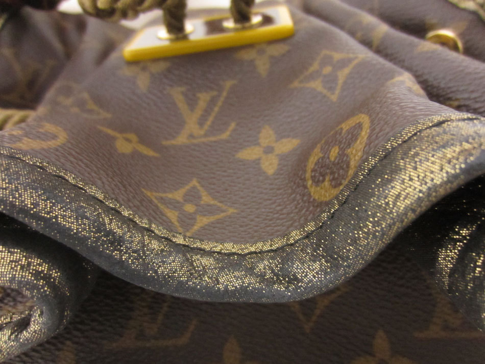 送料無料 LOUIS VUITTON ルイヴィトン モノグラム カラハリPM ショルダーバッグ ロープ ゴールド 2009年コレクション M97019_画像4