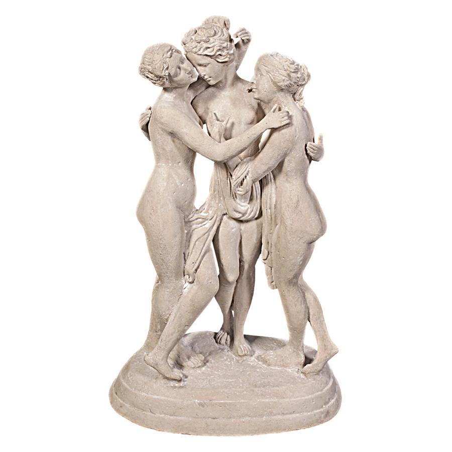 アントニオ・カノーヴァ作 三美神像 西洋彫刻古代ローマ庭園スリーグレイス神話新古典主義ヌード女性裸婦像女神像インテリア置物装飾品