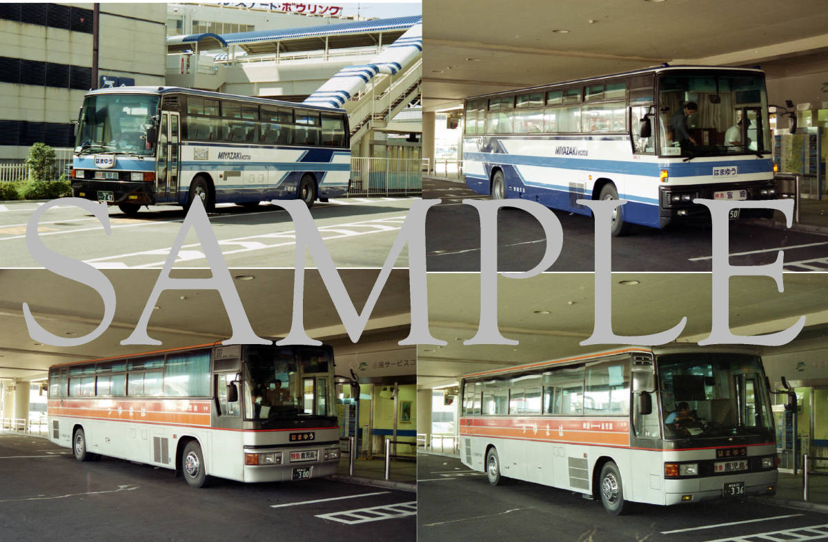 F[ bus photograph ]L version 4 sheets Miyazaki traffic Minamikyushu high speed bus is ... number 