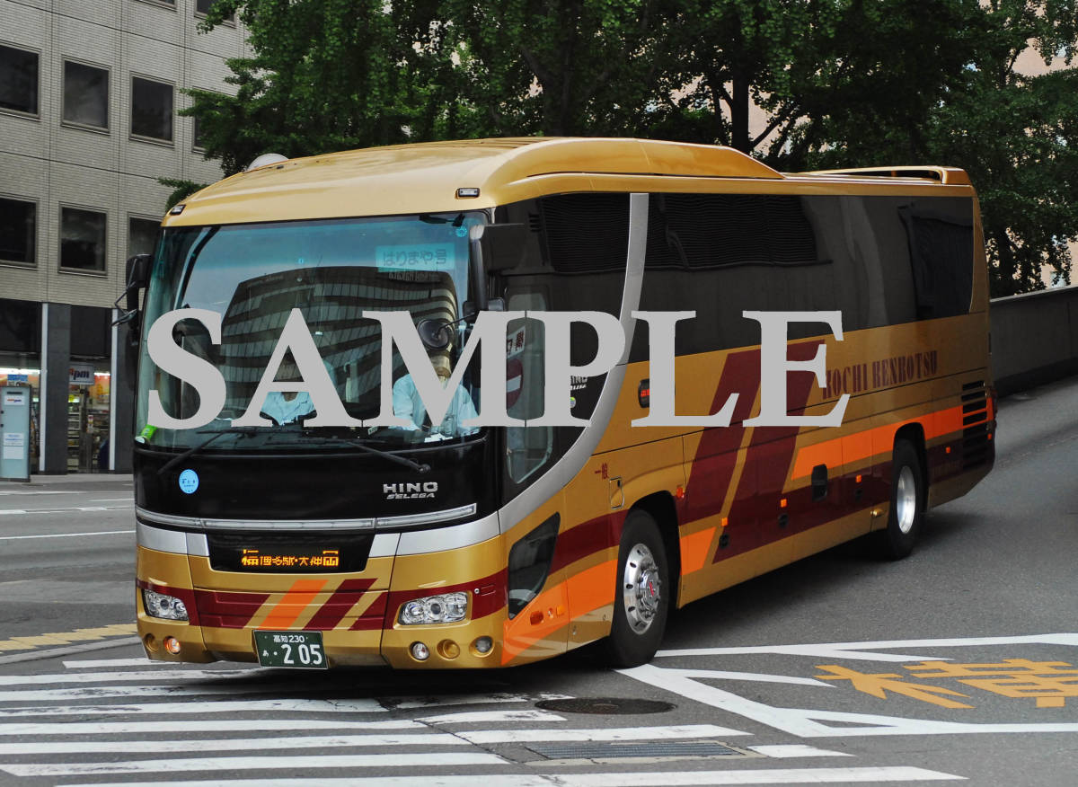 D【バス写真】L版1枚　高知県交通　セレガ　福岡線　はりまや_画像1