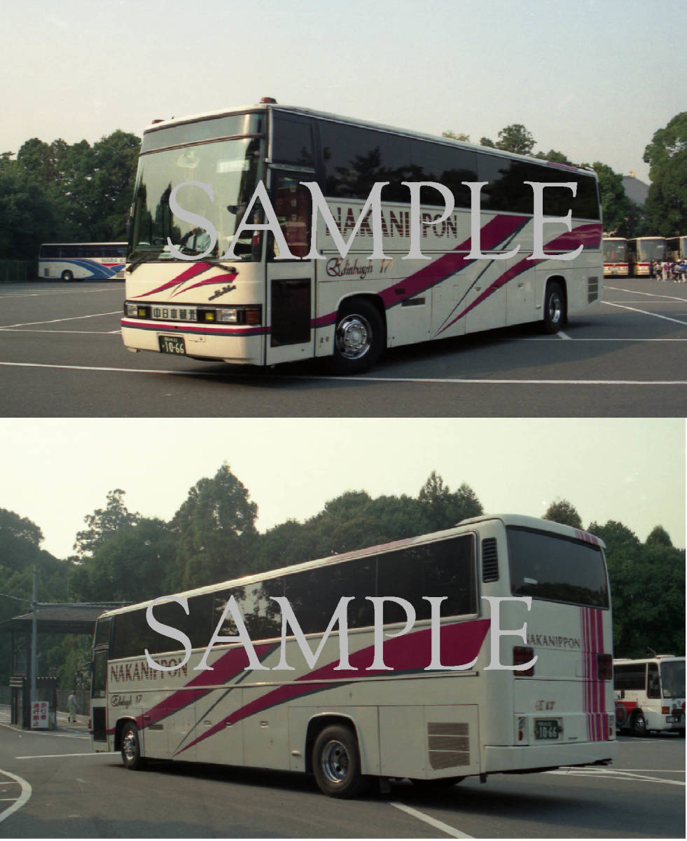 Ｆ【バス写真】Ｌ版２枚　中日本観光　ブルーリボン_画像1