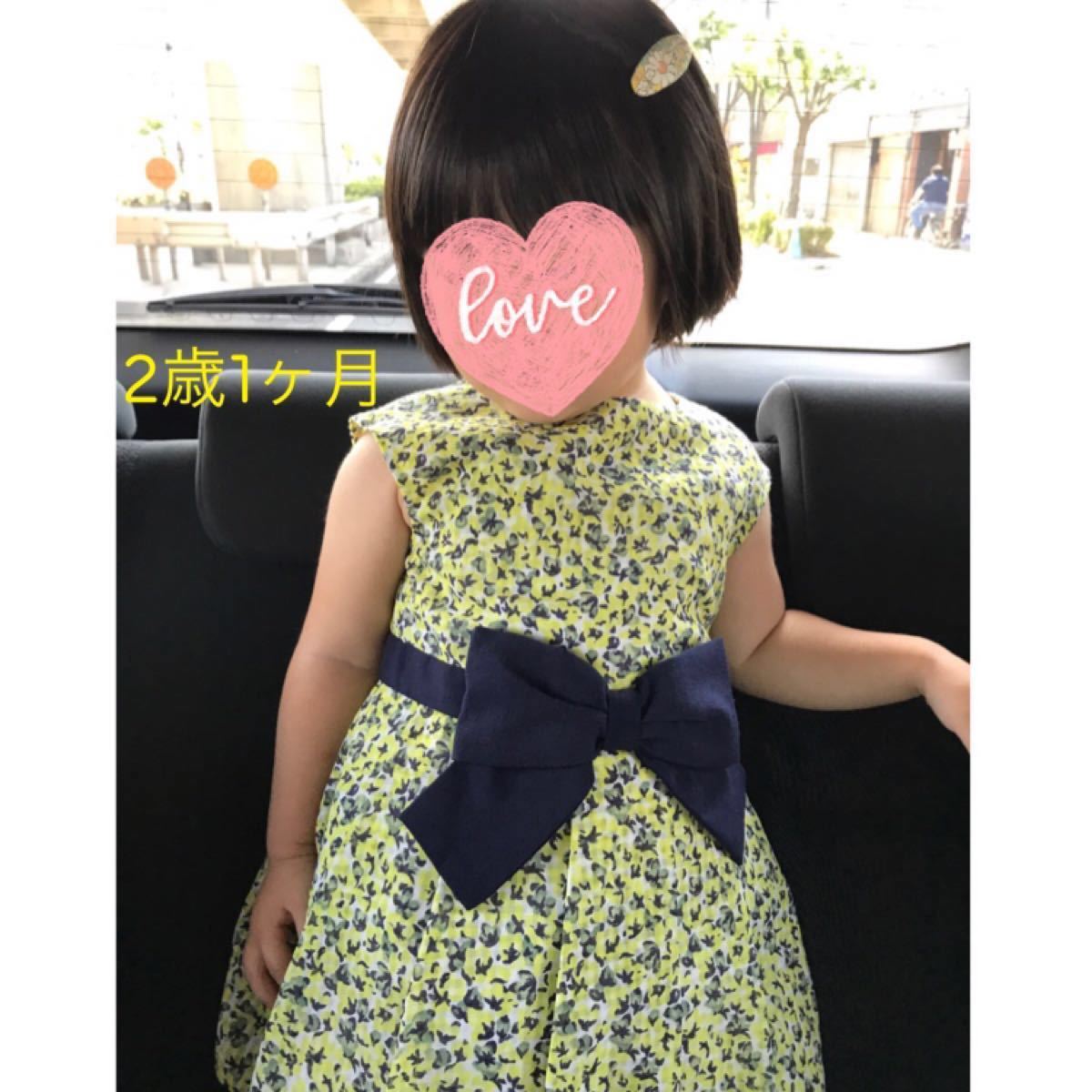 Paypayフリマ Bebe ベベ 花柄 リボン ワンピース ドレス 90cm 日本製 Paypayフリマ Bebe ベベ 花柄 リボン ワンピース ドレス 90cm 日本製