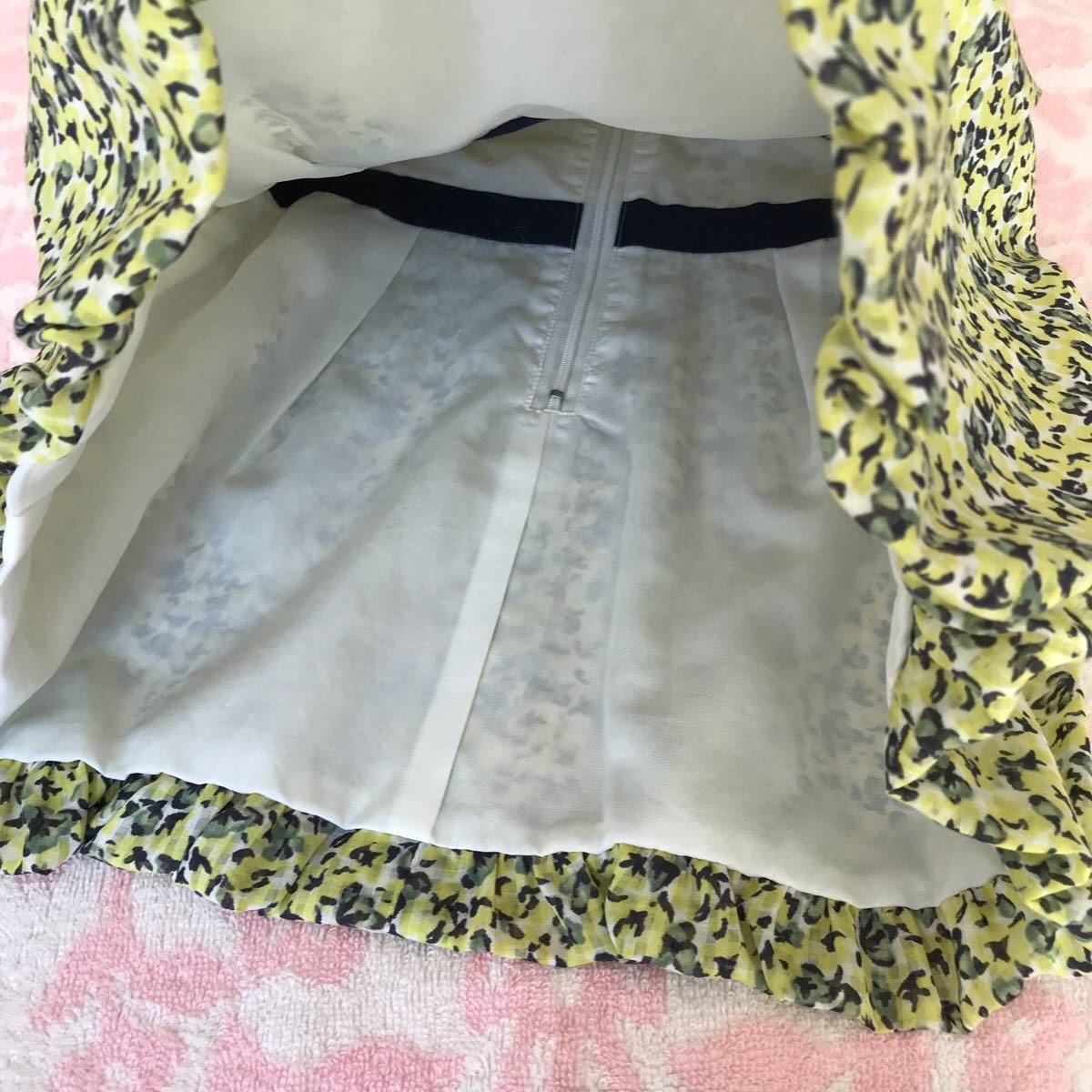 Paypayフリマ Bebe ベベ 花柄 リボン ワンピース ドレス 90cm 日本製 Paypayフリマ Bebe ベベ 花柄 リボン ワンピース ドレス 90cm 日本製