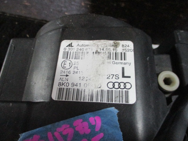 *A5005 Audi A4/8KCDN left xenon head light Wagon HID/LED lighting OK passenger's seat side repair . stock and so on 