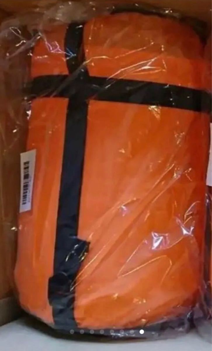 寝袋 シュラフ 封筒型 コンパクト 抗菌仕様 最低使用温度 -7℃ オレンジ