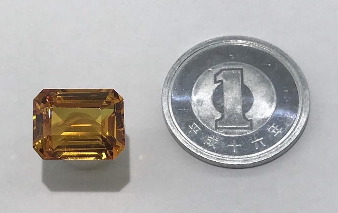 合成 オレンジサファイア　ルース　8.9ct　1.8g_画像3