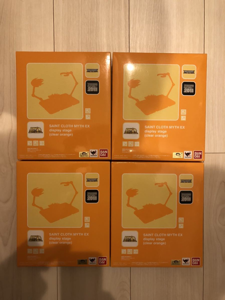 魂ネイション限定 聖闘士聖衣神話EX 用 ディスプレイステージ クリアオレンジ 4箱セット (12体分) 送料無料