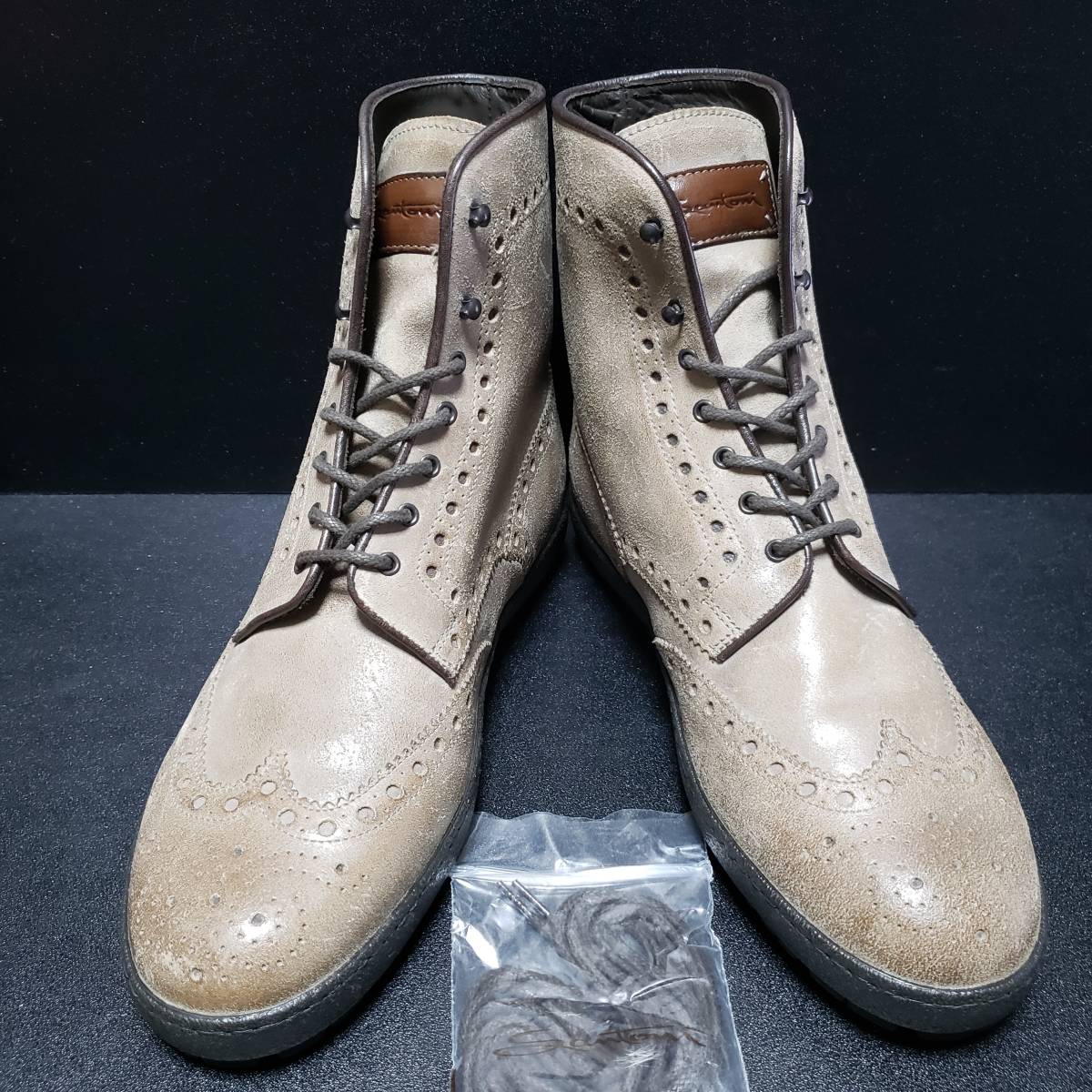 新作国産 Santoni - サントーニ（Santoni） イタリア製レザーブーツ