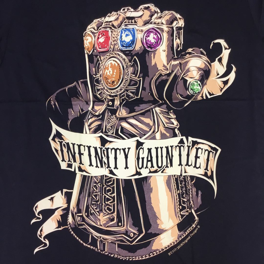 BSDT3♪ デザインTシャツ Lサイズ　INFINITY GAUNTLET インフィニティガントレット