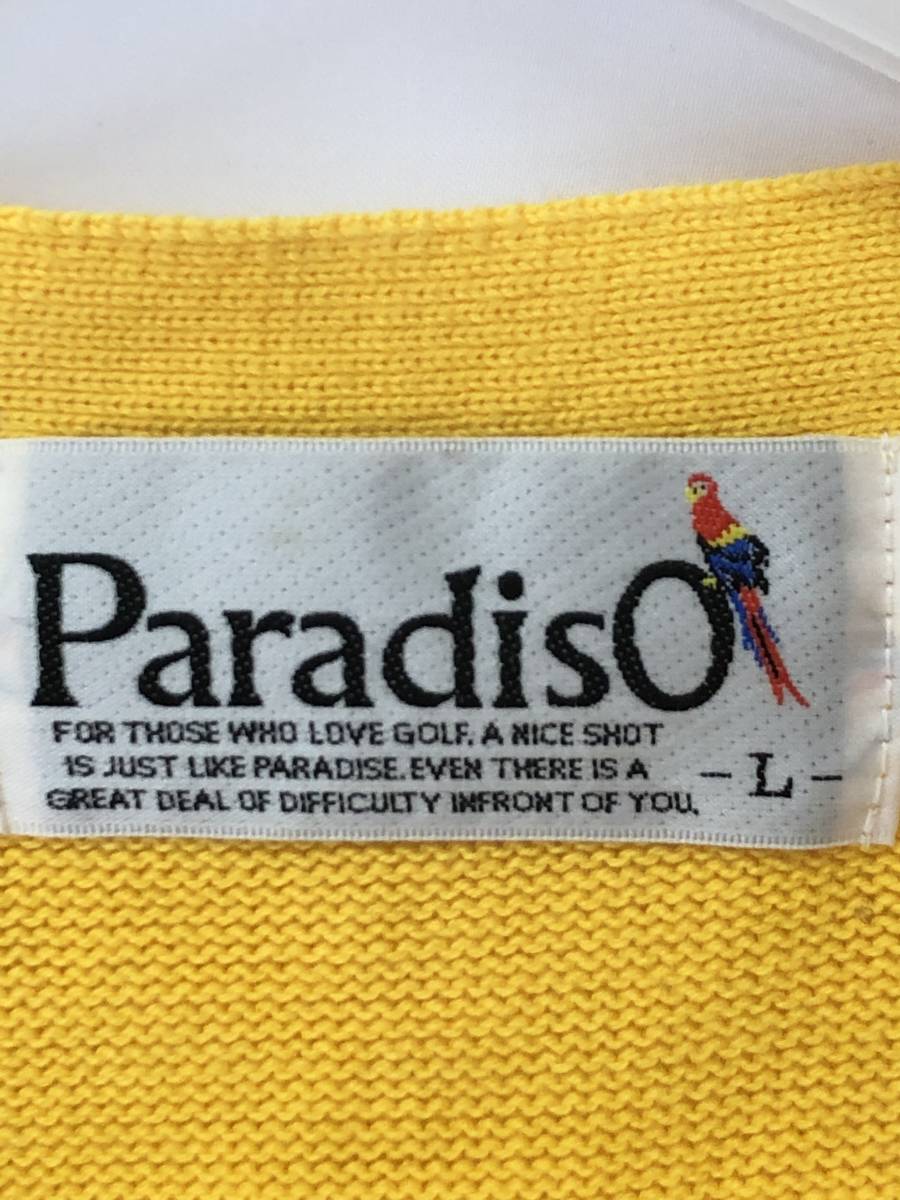 ★パラディーゾ　paradiso ゴルフ　サイL メンズウエア　ベスト　美品　イエロー系★_画像5