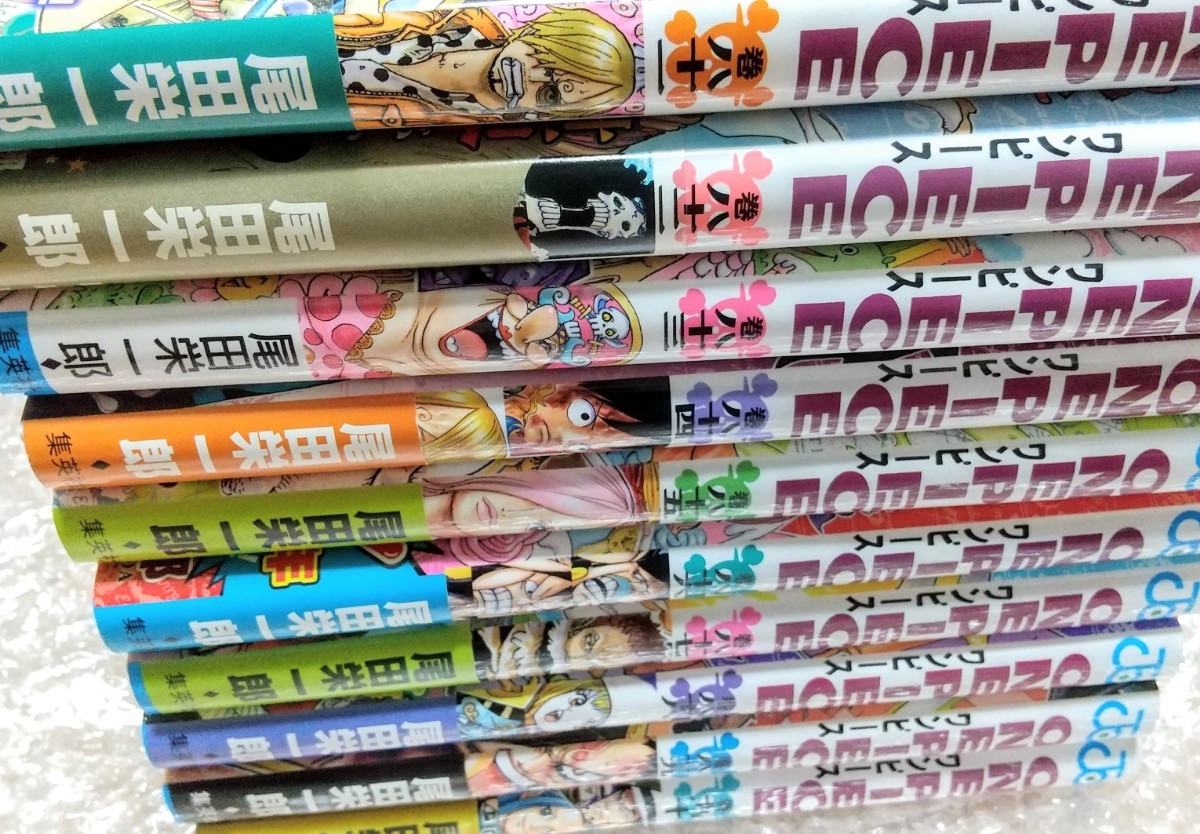 美品】ワンピース 81~90巻の10冊&オリジナルブックカバー2枚 美品】ワンピース 81~90巻の10冊&オリジナルブックカバー2枚