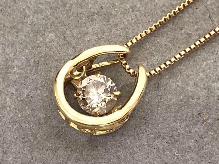 国内外の人気 ダイヤモンド 一粒 ネックレス 美品 k18 - ネックレス