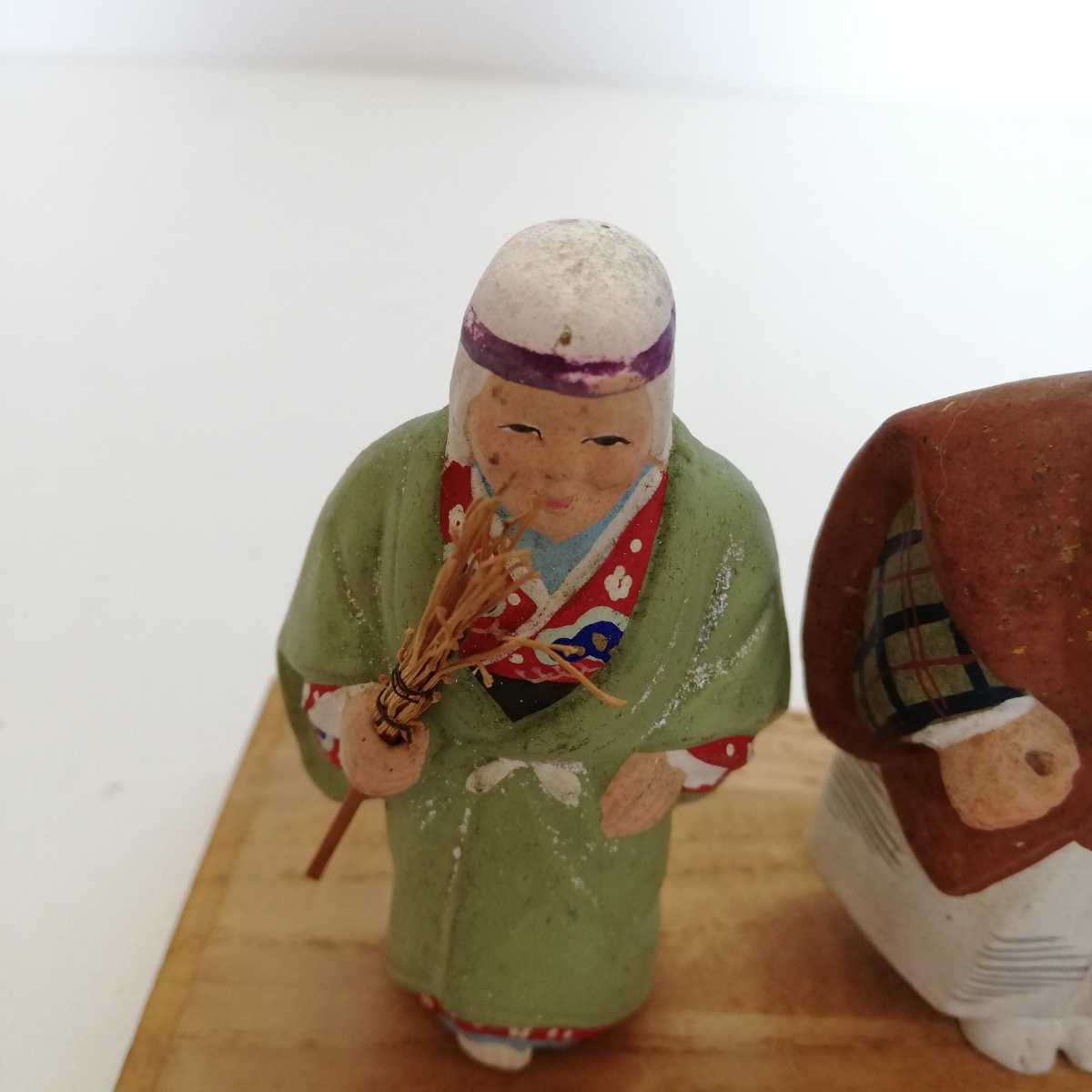 博多人形 高砂 老夫婦 8.3cm [郷土玩具 土人形 伝統工芸 陶器人形]_画像3