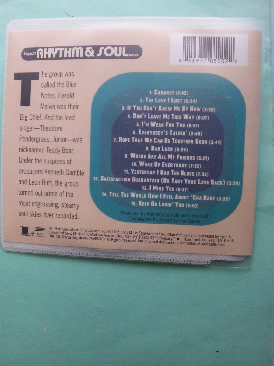【送料112円】ソCD157 The Best Of Harold Melvin & The Bluenotes / ベスト オブ ハロルド メルヴィン ＜ソフトケース入り＞_画像2