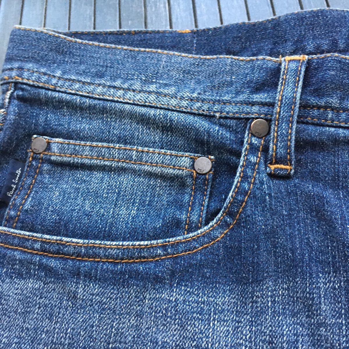 ●新品●送料込 価33000円 ポールスミス ストレッチジーンズ ブルー サイズ42 ウエスト101㎝　コットン×ポリウレタン Paul Smith jeans_画像3
