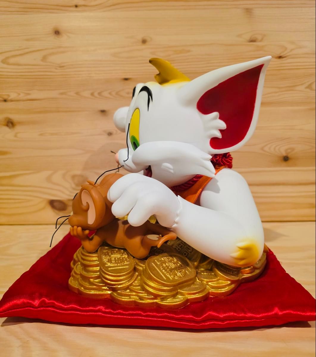 トムとジェリー・バスト 招き猫 フィギュア 大型 Tom and Jerry Bust