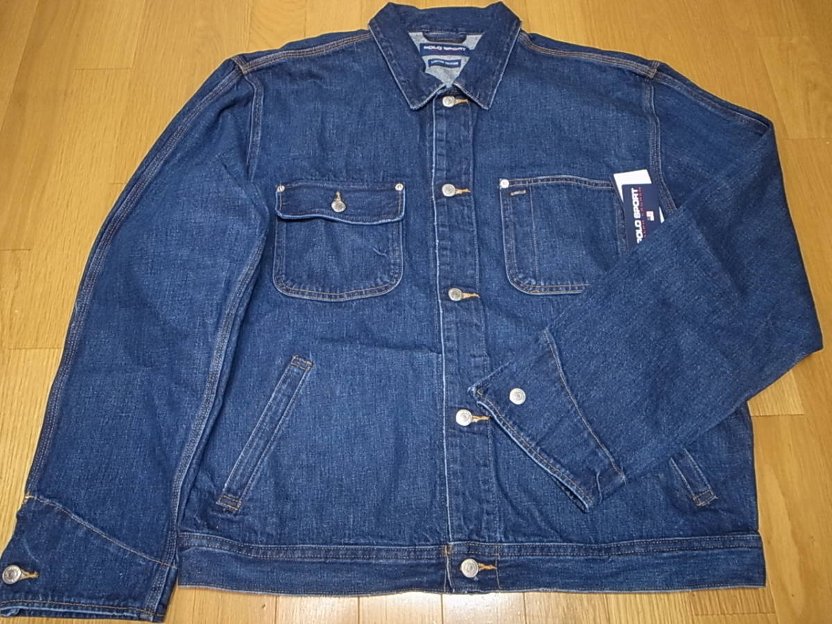大注目 POLO SPORT FLAG LOGO DENIM JACKET復刻ポロスポーツ Gジャン