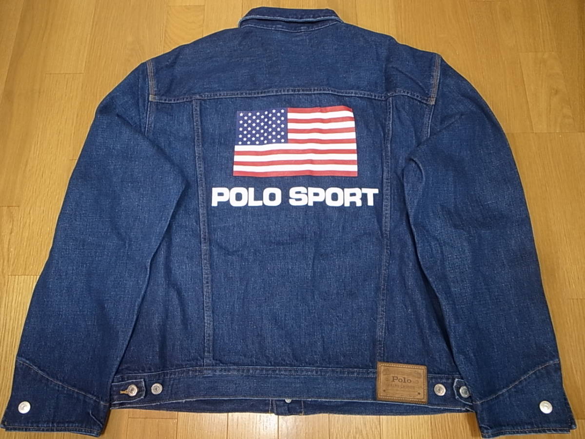 【 доставка бесплатно    блиц-цена 】POLO SPORT FLAG LOGO DENIM JACKET... Polo спорт  G...  Denim   пиджак USA Америка ... флаг   S новый товар  LIMITED EDITION