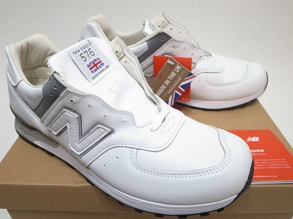 【送料無料 即決】NEW BALANCE UK製 LM576UKW 28cm US10新品オールレザー廃番デッドストックLIMITED EDITION白ホワイト限定MADE IN ENGLAND