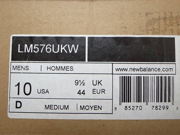 【送料無料 即決】NEW BALANCE UK製 LM576UKW 28cm US10新品オールレザー廃番デッドストックLIMITED EDITION白ホワイト限定MADE IN ENGLAND
