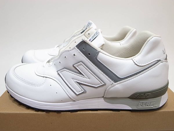 【送料無料 即決】NEW BALANCE UK製 LM576UKW 28cm US10新品オールレザー廃番デッドストックLIMITED EDITION白ホワイト限定MADE IN ENGLAND