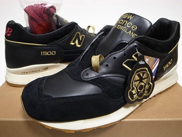 [ free shipping prompt decision ]FOOTPATROL x NEW BALANCE UK made M1500FPK 28cm US10 new goods FP foot Patrol special order all leather limitation black x Gold black x gold 