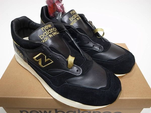 【送料無料 即決】FOOTPATROL x NEW BALANCE UK製 M1500FPK 28cm US10新品 FPフットパトロール別注オールレザー限定ブラックxゴールド黒x金_画像5