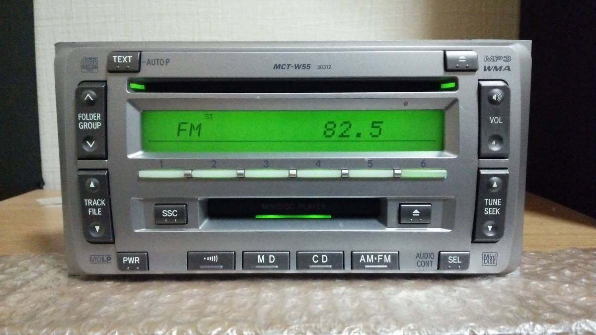  Toyota оригинальный CD/MD панель плеер аудио MCT-W55 работа OK широкий 2din MP3/WMA/MDLP соответствует [30312 08600-00G70 AM/FM радио стерео 