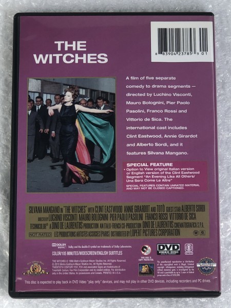 ☆US版 DVD 華やかな魔女たち THE WITCHES / イタリア フランス 映画 / 出演 シルヴァーナ・マンガーノ / 883904237853_画像2