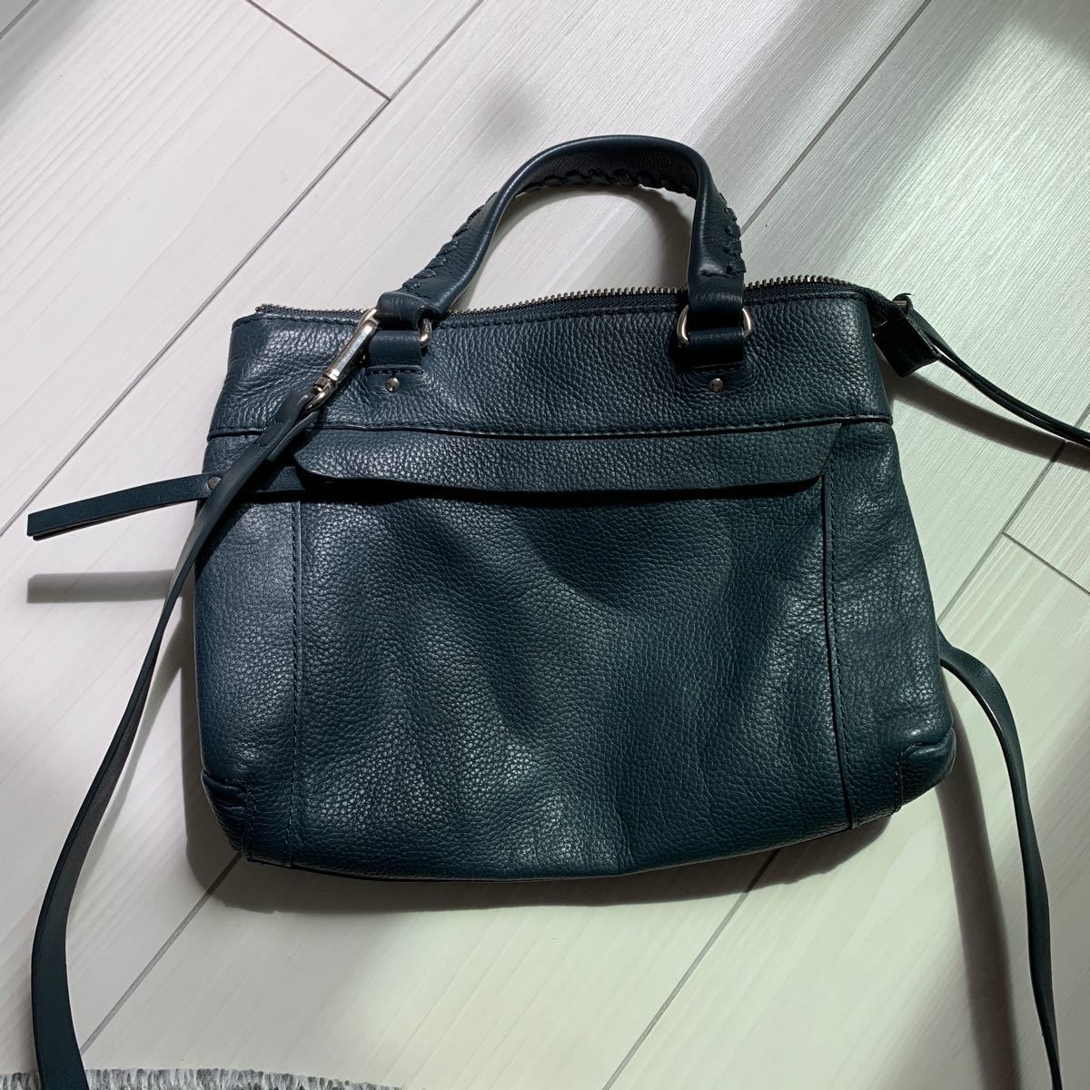 ZARA 2way 本革 ショルダーバッグ　ハンドバッグ