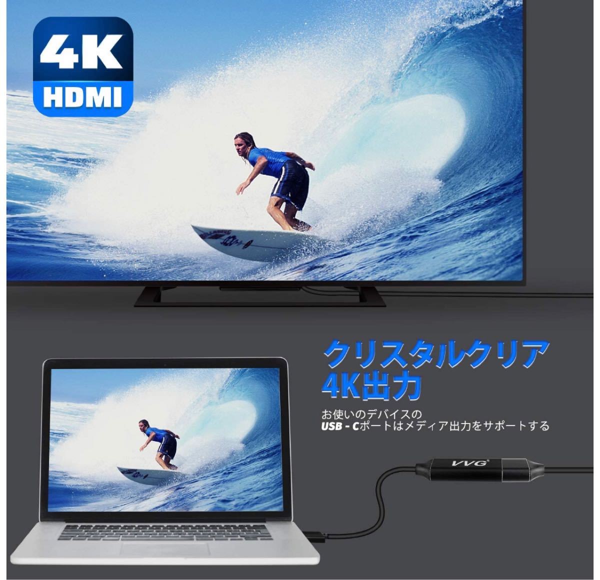 VVG USB Type C to HDMI 変換ケーブル