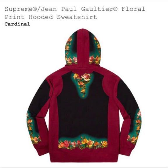 新品】Sサイズ Supreme Jean Paul Gaultier Floral Print Hooded